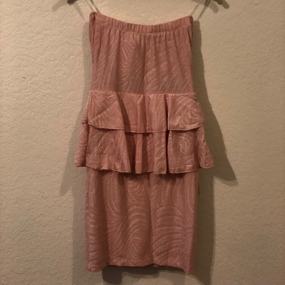 Body Central Light Pink Strapless Dress - Picture 2 of 3